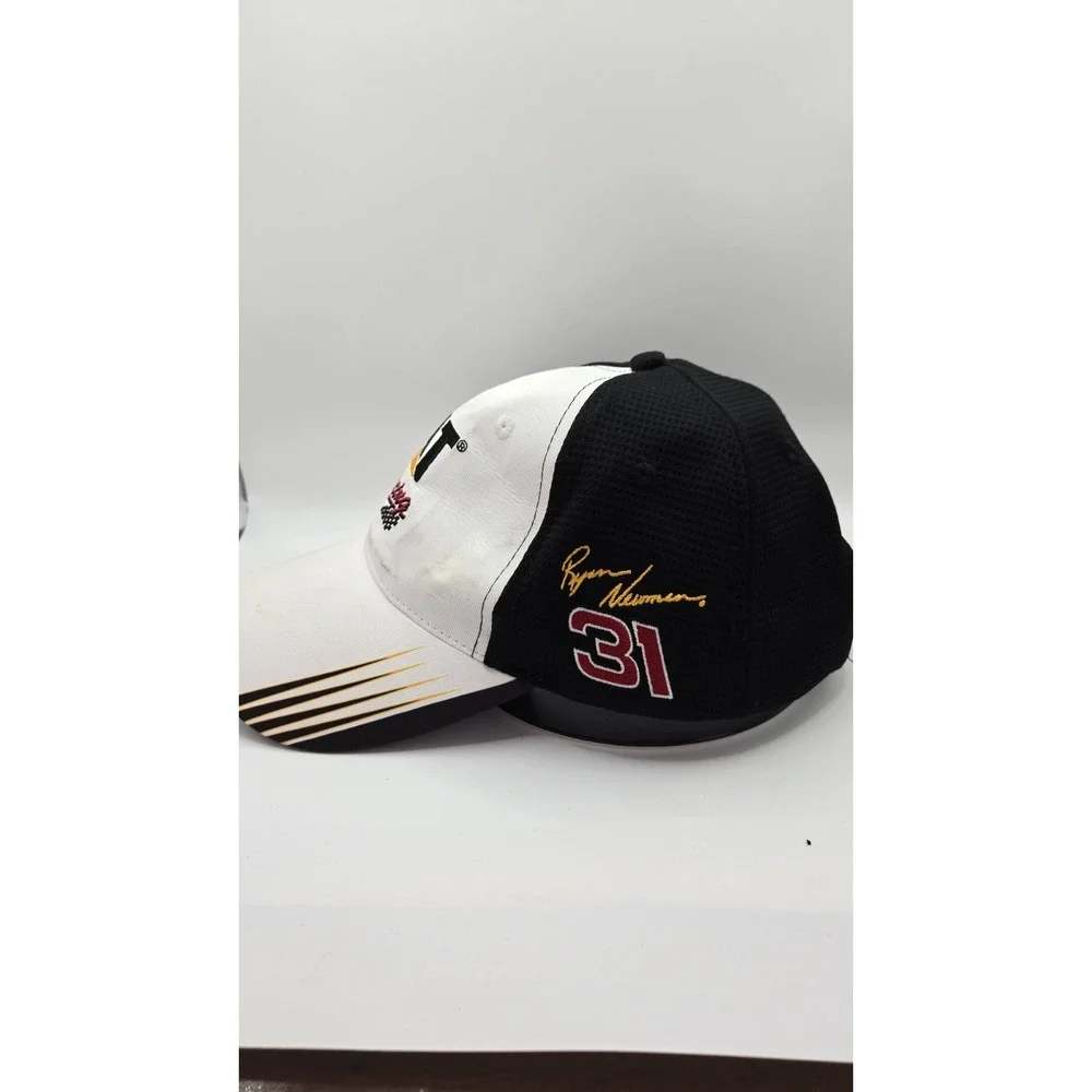 CAT Racing Ryan Newman 31 Hat RCR NASCAR Cap Caterpillar Black White Adjustable